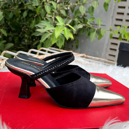 JIMMY CHOO – Elegant Heels (Black/Gold)