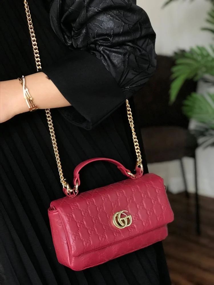 GUCCI GG Milano Mini Women Bag – Luxury Handbag with Chain Strap(Red)