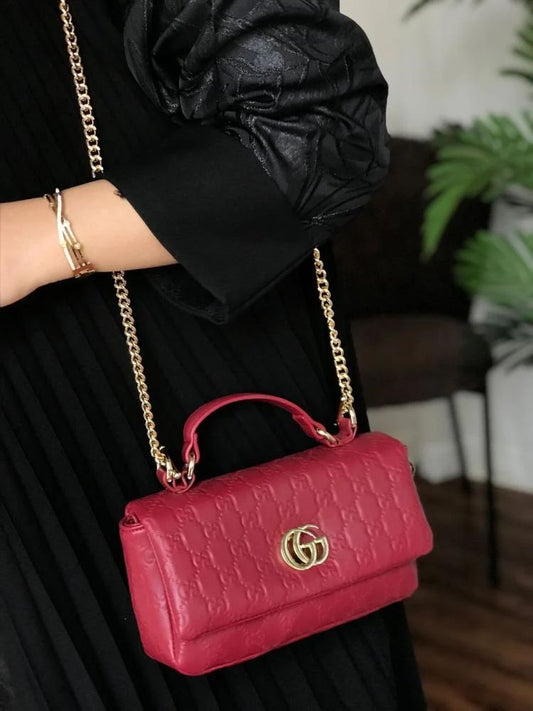 GUCCI GG Milano Mini Women Bag – Luxury Handbag with Chain Strap(Red)