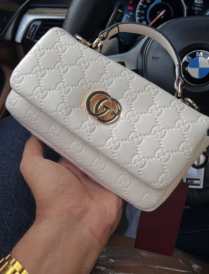 GUCCI GG Milano Mini Women Bag – Luxury Handbag with Chain Strap(White)