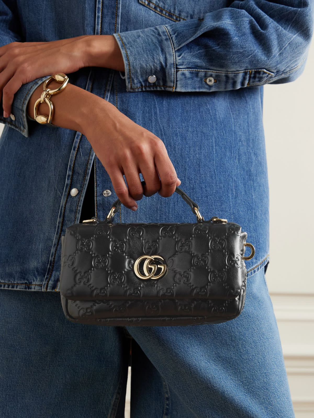 GUCCI GG Milano Mini Women Bag – Luxury Handbag with Chain Strap(Black)