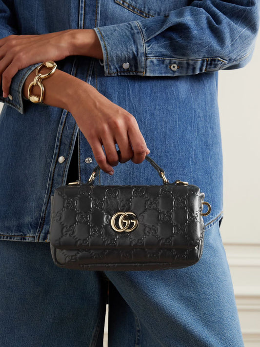 GUCCI GG Milano Mini Women Bag – Luxury Handbag with Chain Strap(Black)