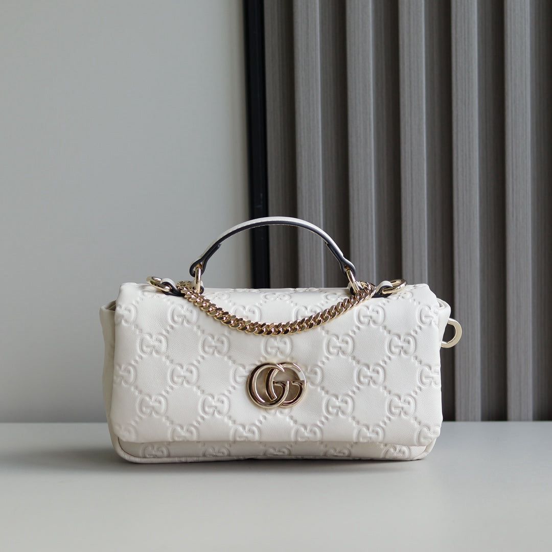 GUCCI GG Milano Mini Women Bag – Luxury Handbag with Chain Strap(White)