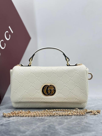 GUCCI GG Milano Mini Women Bag – Luxury Handbag with Chain Strap(White)