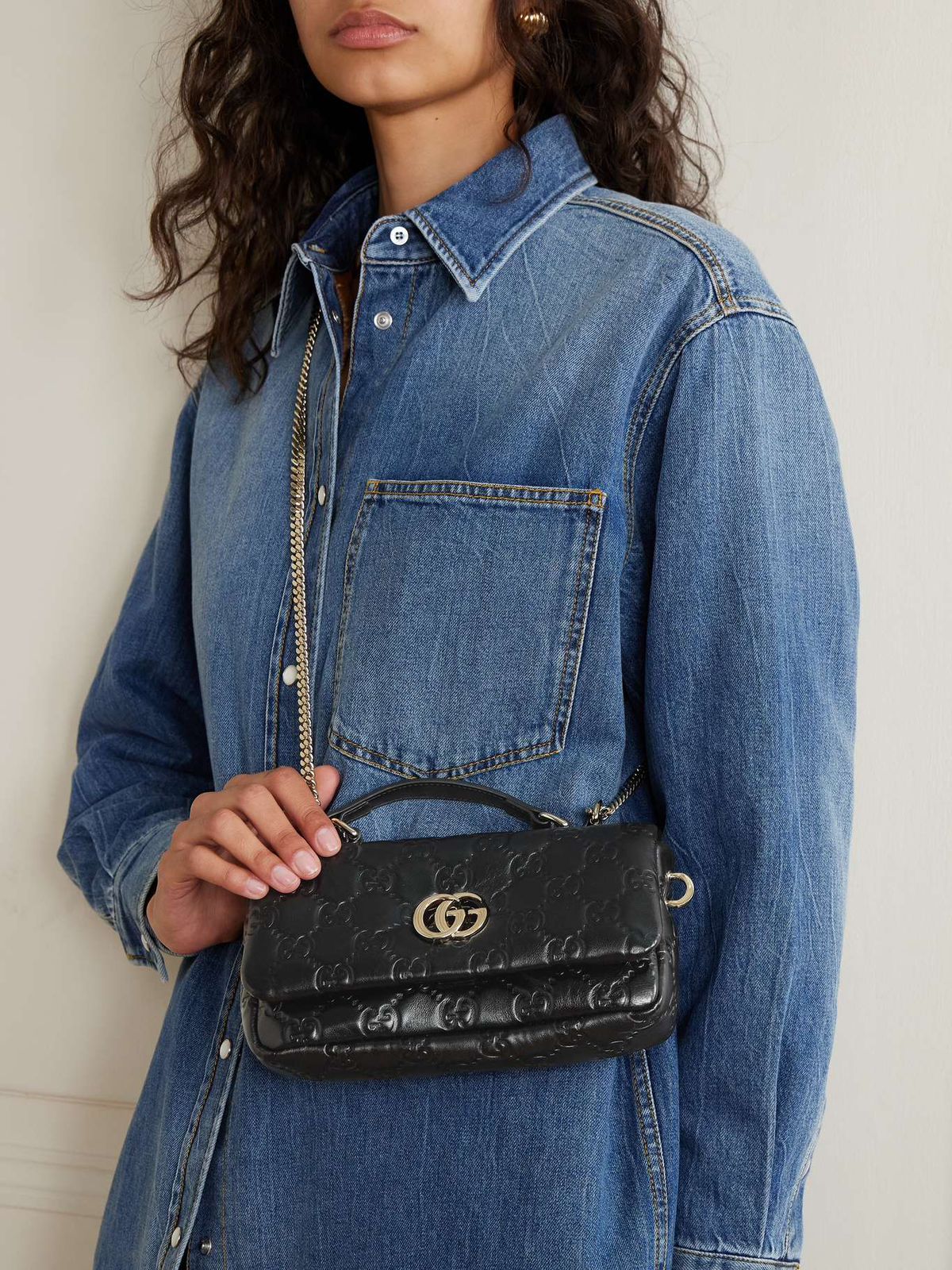 GUCCI GG Milano Mini Women Bag – Luxury Handbag with Chain Strap(Black)