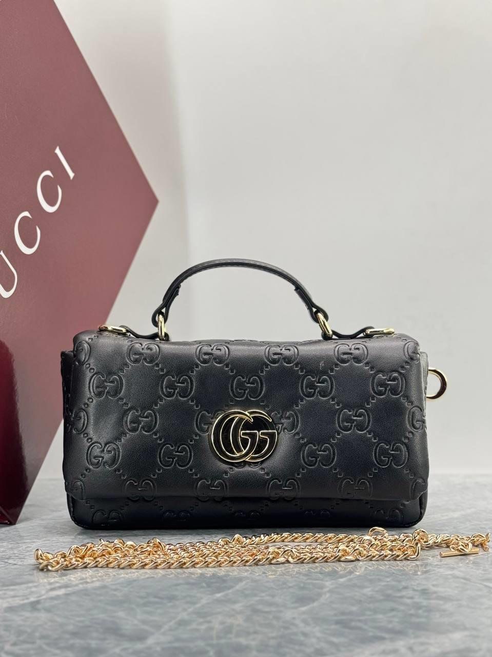 GUCCI GG Milano Mini Women Bag – Luxury Handbag with Chain Strap(Black)
