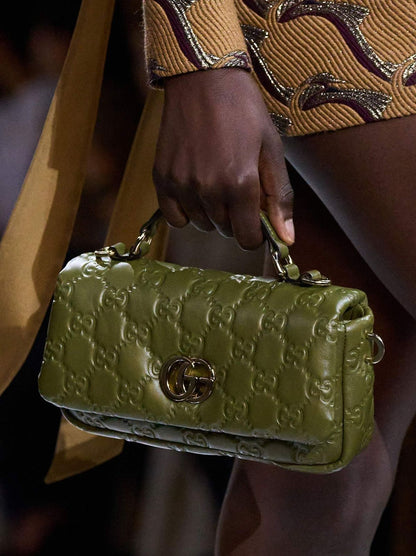 GUCCI GG Milano Mini Women Bag – Luxury Handbag with Chain Strap(Green)