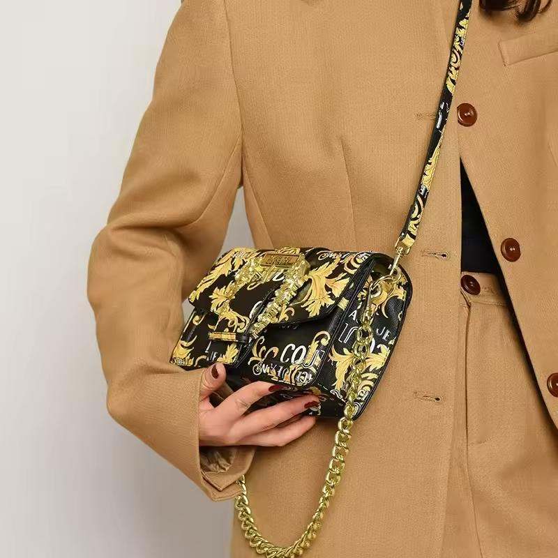 VERSACE Cross Shoulder Women Bag – Master Quality with Brand Packaging (black 1 /Mustard)