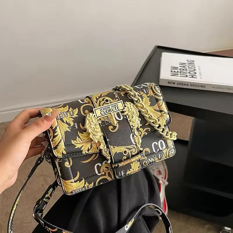 VERSACE Cross Shoulder Women Bag – Master Quality with Brand Packaging (black 1 /Mustard)