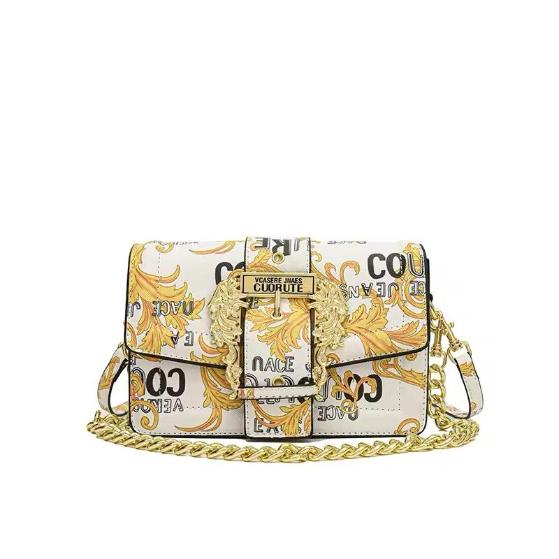 VERSACE Cross Shoulder Women Bag – Master Quality with Brand Packaging (White/Mustard)