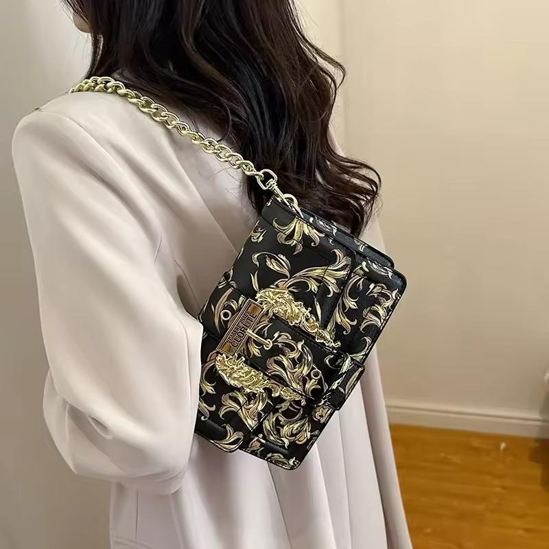 VERSACE Cross Shoulder Women Bag – Master Quality with Brand Packaging (Black 2 /Mustard)