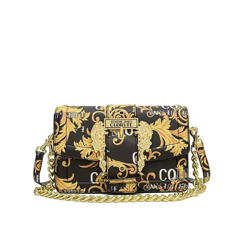 VERSACE Cross Shoulder Women Bag – Master Quality with Brand Packaging (black 1 /Mustard)