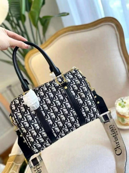 Dior Brand Duffle Women Bag – Premium Quality with Box & Dust Bag (Black)