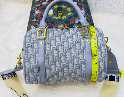 Dior Brand Duffle Women Bag – Premium Quality with Box & Dust Bag (Light Blue)