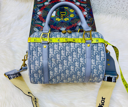 Dior Brand Duffle Women Bag – Premium Quality with Box & Dust Bag (Light Blue)