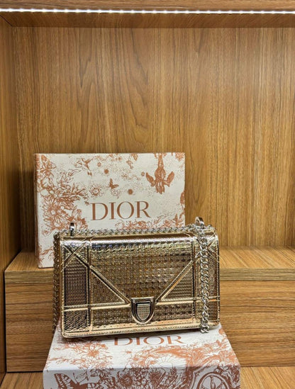 DIOR Mini Women Bag – AAA Premium Copy with Brand Box & Dust Bag (Gold)