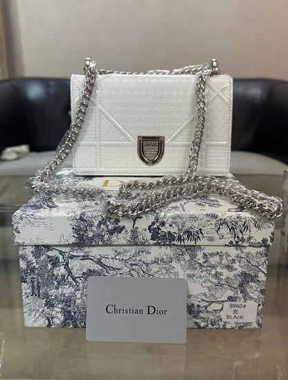 DIOR Mini Women Bag – AAA Premium Copy with Brand Box & Dust Bag (White)