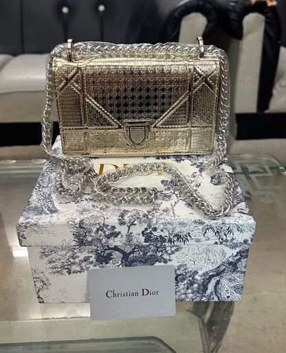 DIOR Mini Women Bag – AAA Premium Copy with Brand Box & Dust Bag (Gold)