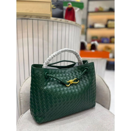 Bottega Veneta Andiamo Women Bag – Intrecciato Leather Top Handle & Crossbody(Green)