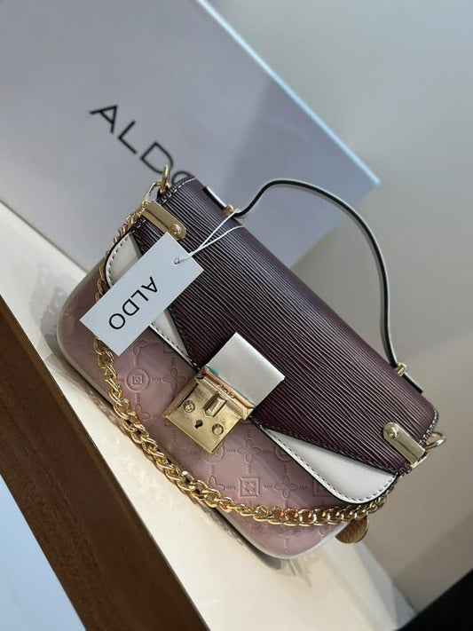 ALDO Official Model Handbag – AAA Quality with Chain & Belt(Brown)