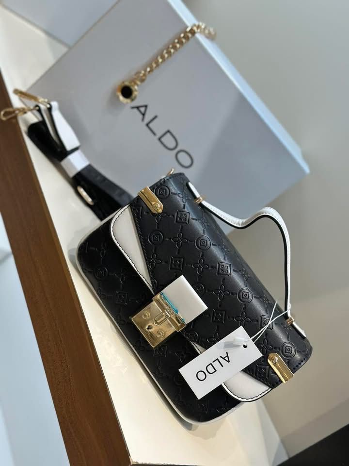 ALDO Official Model Handbag – AAA Quality with Chain & Belt(Black 1)