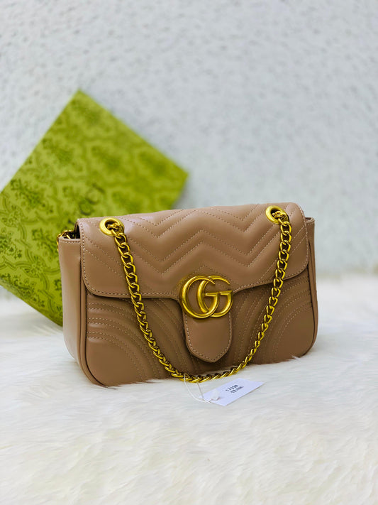 GUCCI Marmont – Official Model | Premium Quality with Dust Bag & Box(Beige)