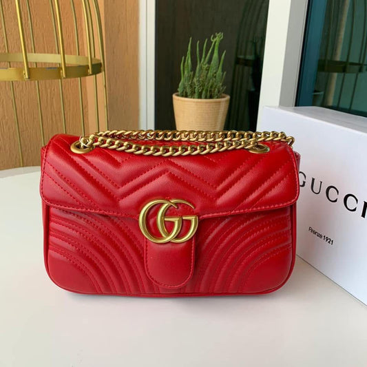 GUCCI Marmont – Official Model | Premium Quality with Dust Bag & Box(Red)