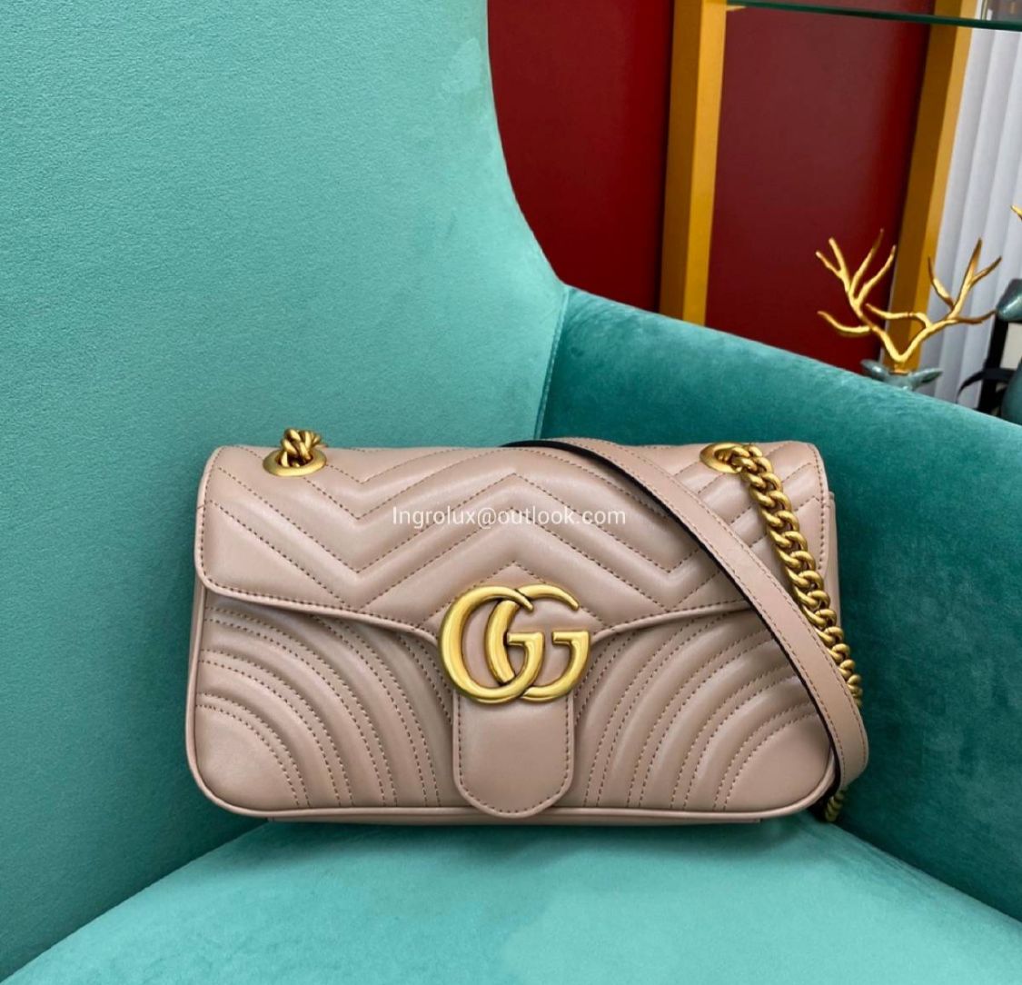 GUCCI Marmont – Official Model | Premium Quality with Dust Bag & Box(Beige)
