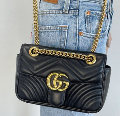 GUCCI Marmont – Official Model | Premium Quality with Dust Bag & Box(Black)