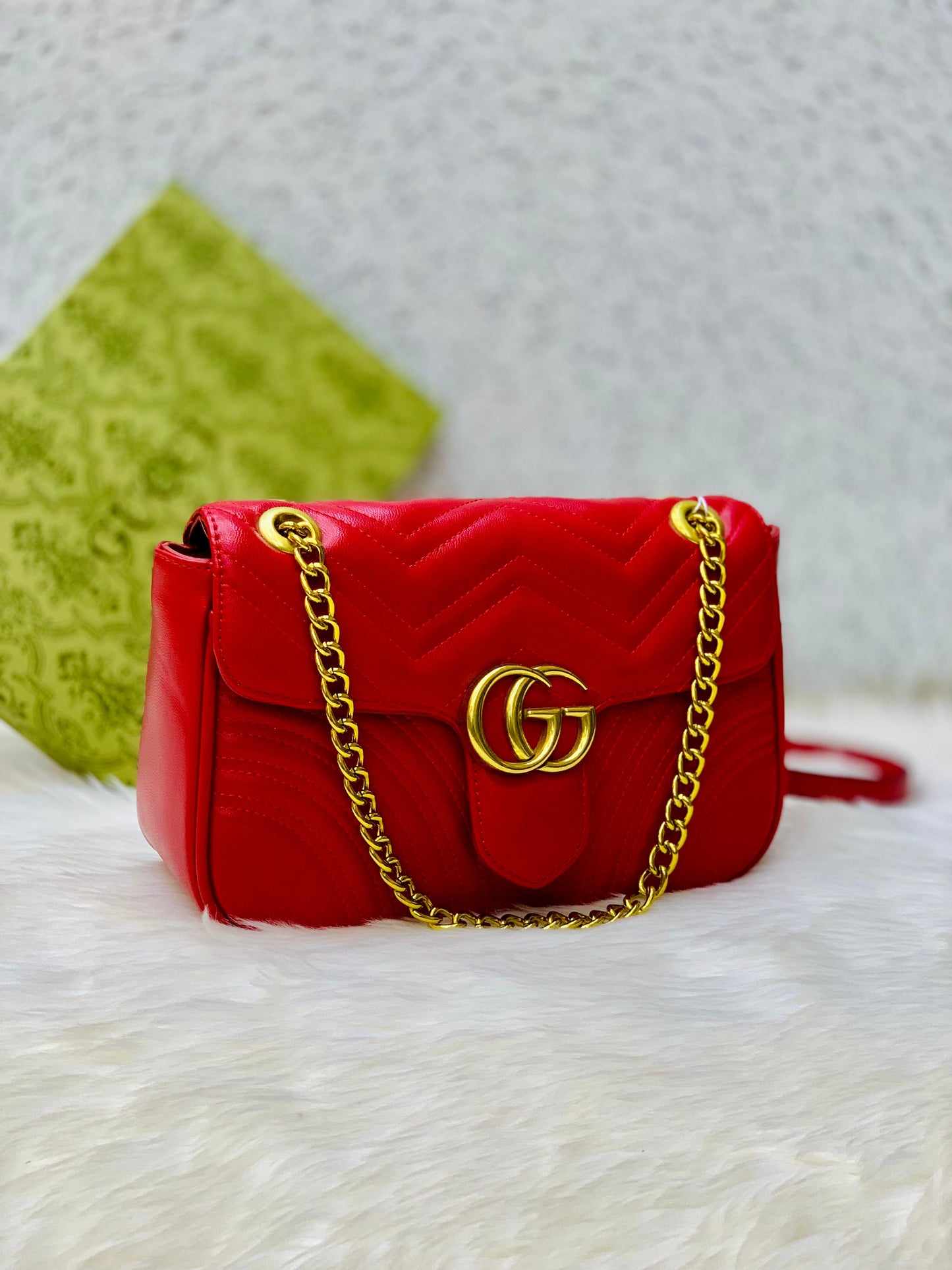 GUCCI Marmont – Official Model | Premium Quality with Dust Bag & Box(Red)