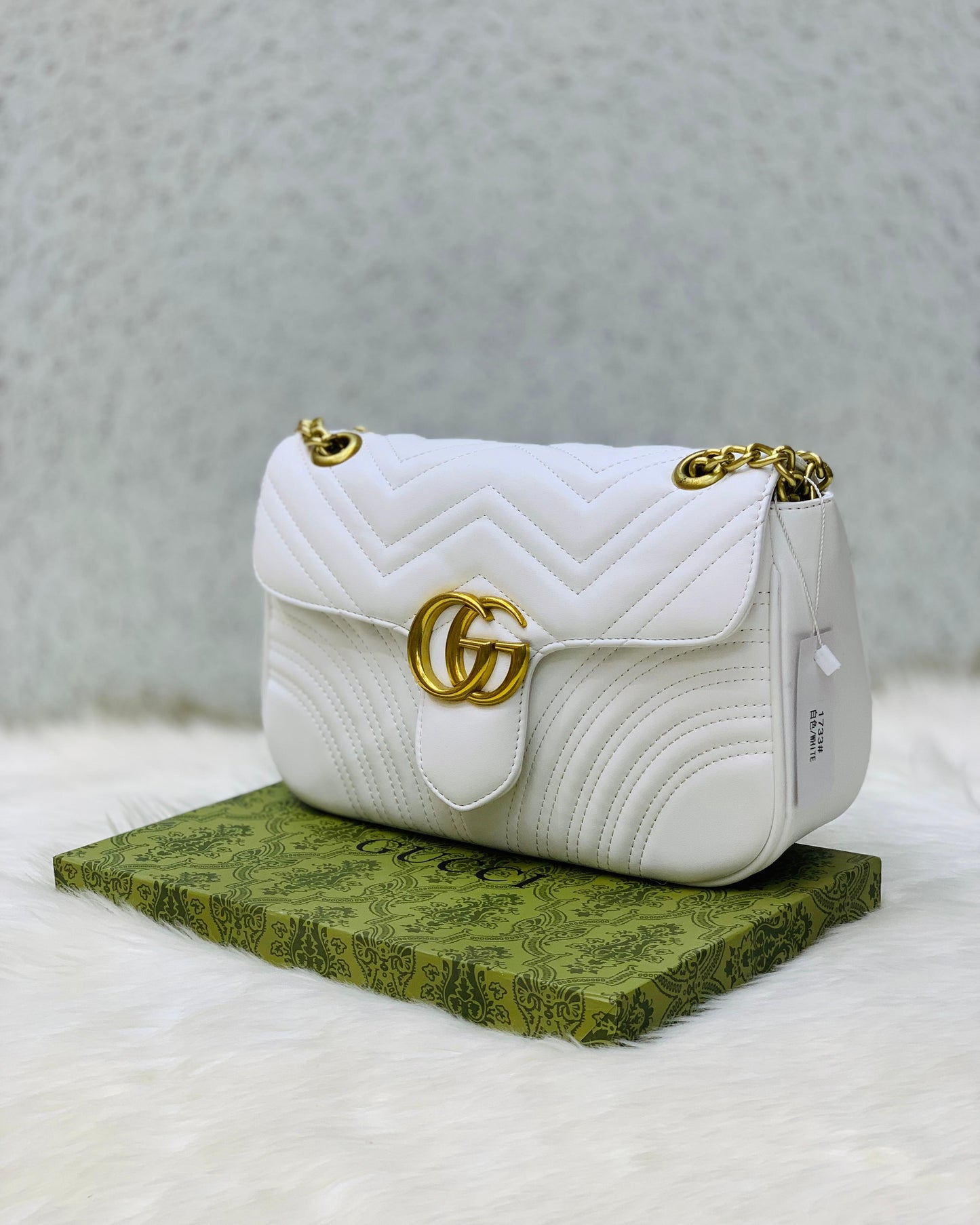 GUCCI Marmont – Official Model | Premium Quality with Dust Bag & Box(White)