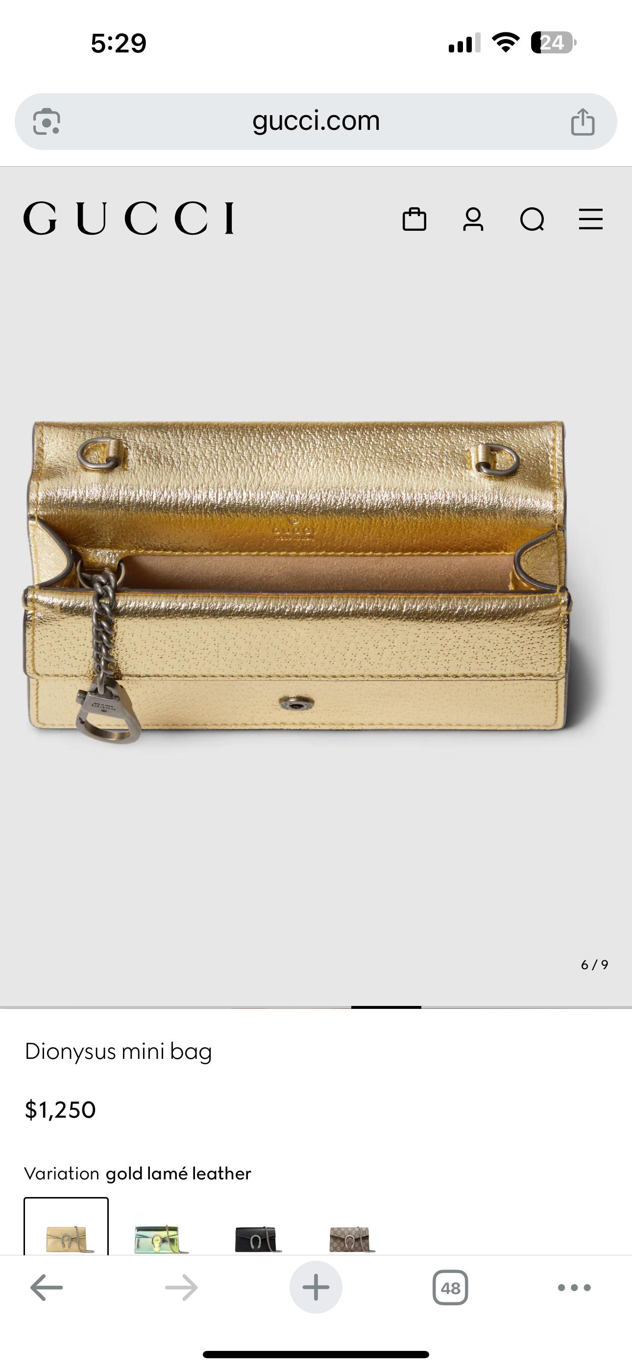 GUCCI DIONYSUS MINI – Women Bag (Master Series)(Gold)