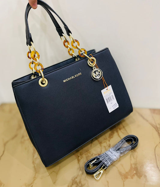 MK Michael Kors Medium Size Tote – Women Bag(Black)