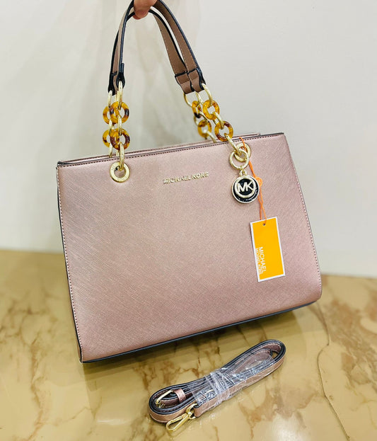 MK Michael Kors Medium Size Tote – Women Bag(Light Pink)