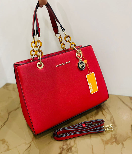 MK Michael Kors Medium Size Tote – Women Bag(Red)