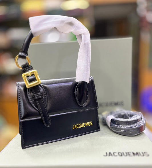 Jacquemus Le Chiquito Moyen Boucle – Luxury Women Bag(Black)