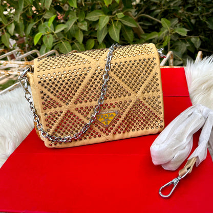 PRADA – Women Crossbody Bag (With Short Chain & Long Belt)