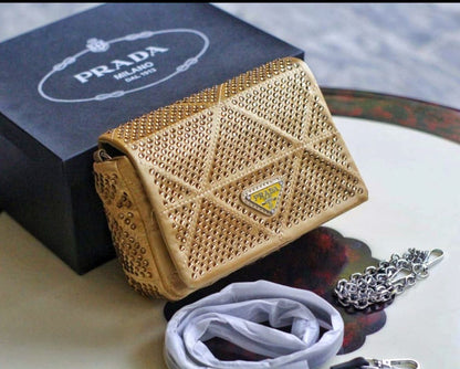 PRADA – Women Crossbody Bag (With Short Chain & Long Belt)