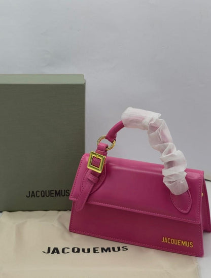 JACQUEMUS – The Long Chiquito Women Bag (With Buckle)(Pink)