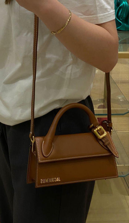 JACQUEMUS – The Long Chiquito Women Bag (With Buckle)(Brown)