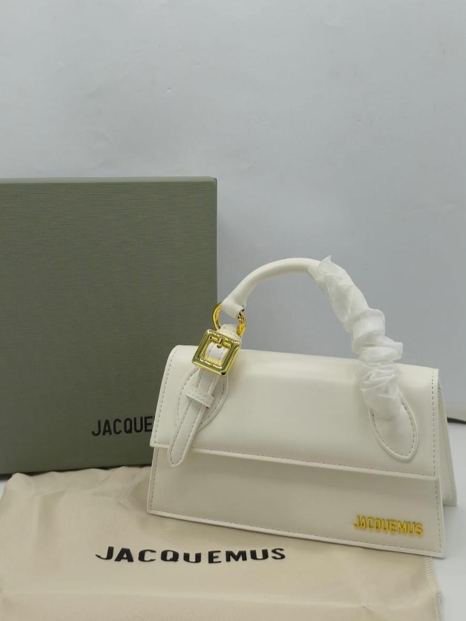 JACQUEMUS – The Long Chiquito Women Bag (With Buckle)(White)