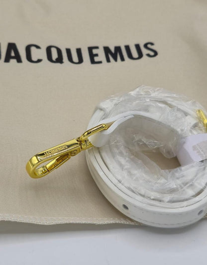 JACQUEMUS – The Long Chiquito Women Bag (With Buckle)(White)