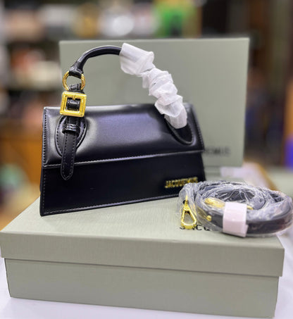 JACQUEMUS – The Long Chiquito Women Bag (With Buckle)(Black)