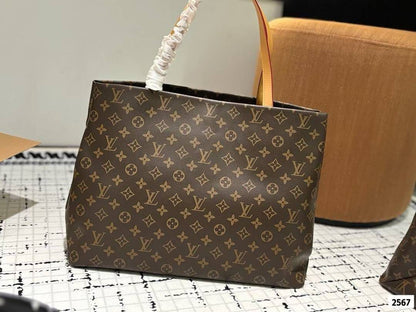 LOUIS VUITTON – Women Shopper Tote MM Bag Premium Quality (Brown)
