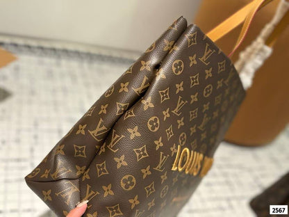 LOUIS VUITTON – Women Shopper Tote MM Bag Premium Quality (Brown)
