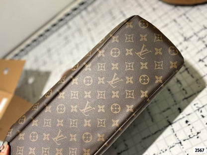 LOUIS VUITTON – Women Shopper Tote MM Bag Premium Quality (Brown)