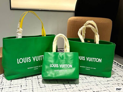 LOUIS VUITTON – Women Shopper Tote MM Bag Premium Quality (Green)