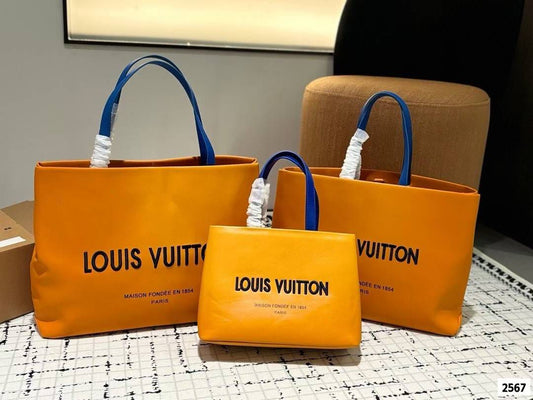 LOUIS VUITTON – Women Shopper Tote MM Bag Premium Quality (Orange)