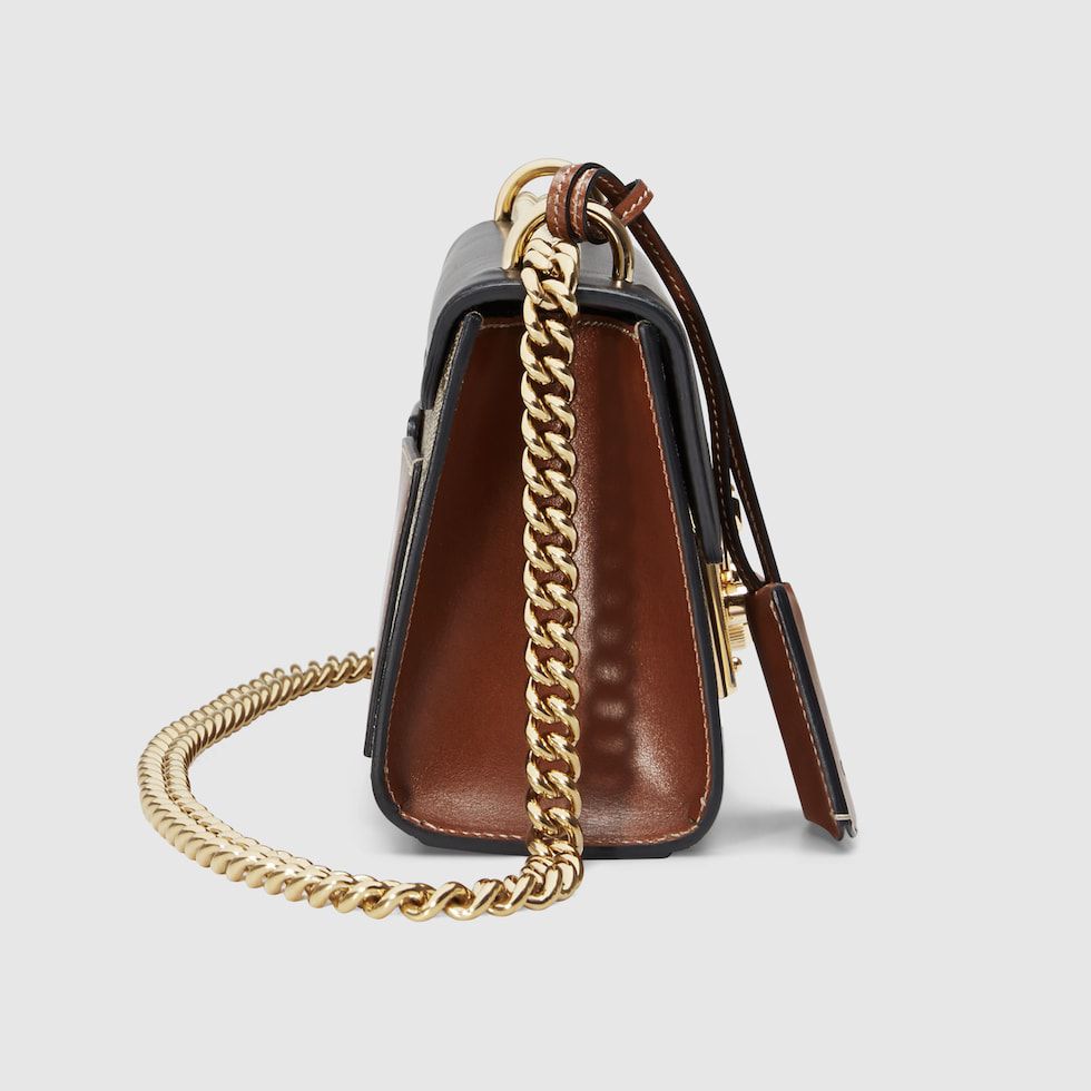 GUCCI RESTOCK – GG Supreme Padlock Women Shoulder Bag (Black/Grey)
