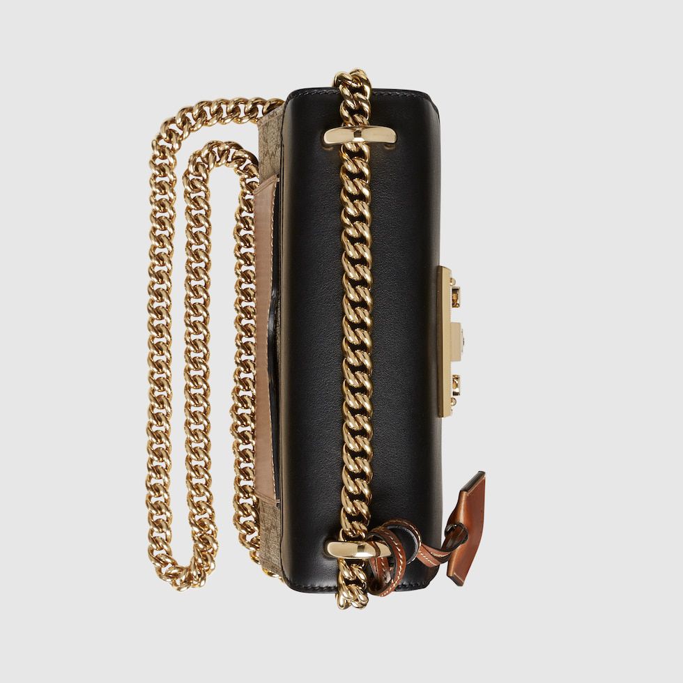 GUCCI RESTOCK – GG Supreme Padlock Women Shoulder Bag (Black/Grey)
